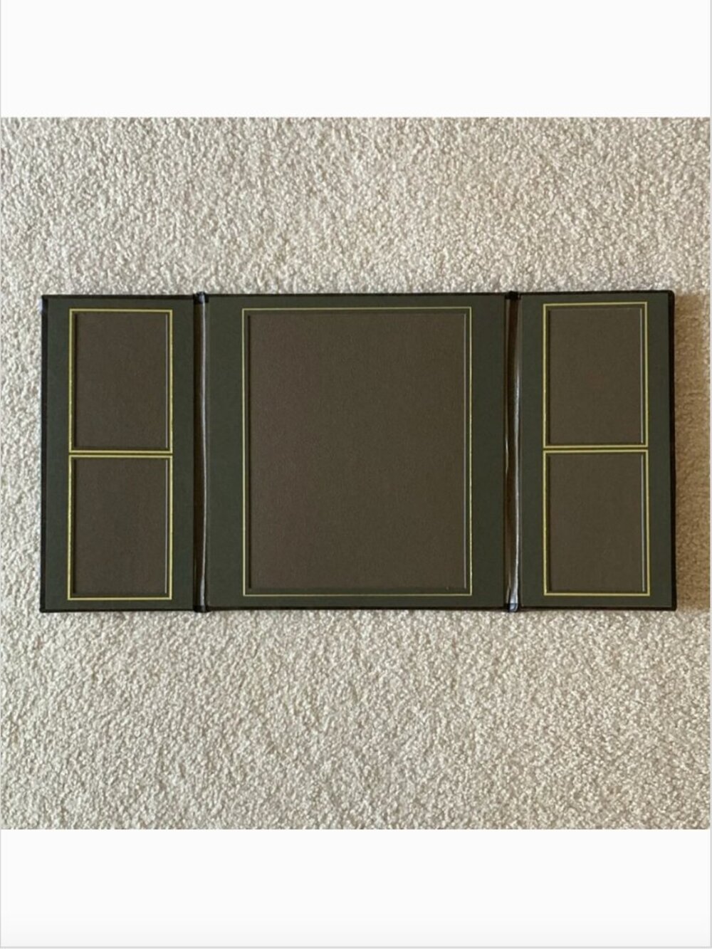 Padded Photo Folio - Brown - Camille - Rectangular Photo Slots
